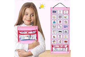 CXAFQ Planificador Visual de Horarios para Niños,Calendario visual para niños,Rutinas Diarias para Autismo,Tabla de rutina diaria para niños,Pictogramas para Tablero de Planificación Semanal