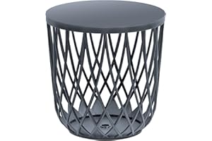 Prosperplast Cesta de jardín Soporte - Mesa Auxiliar Decorativa UNIQUBO 55L., Dimensiones (mm) 447x447x450, Color Antracita