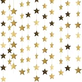 AYESY Star Paper Garland, 78 Feet Star Garland Hanging Star Hanging Bunting Glittering Paper Decoration for Wedding Birthday