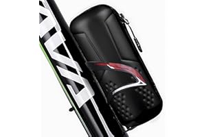 SWSDEE Sac à Outils de Vélo pour Porte-Bouteille D'eau, Paquet de Bouteille d'eau de Cadre de Tube Avant de Vélo Portable Uni avec Fermeture éclair, Matériau PU,Résistant à l'eau, pour Vélo de Route,VTT-Noir