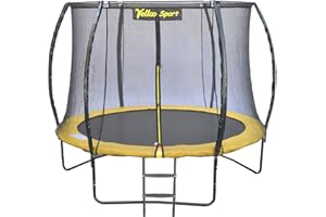 YELLOO SPORT - Trampolino Elastico per Adulti e Bambini, Tappeto Elastico da Giardino Certificato CE TUV GS (Ø 185 245 305 366) Salta Salta Bambini da Esterno, Saltarello per Divertirsi in Sicurezza