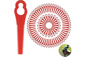 DADAPANGHU 150 Stücke Rasentrimmer Messer, Rot Kunststoffmesser Ersatzmesser, Rasentrimmer Ersatzmesser, Kunststoffmesser Zubehör für Akku Rasentrimmer, für FRT18A FRT18A1 Kunst 46155 FRT20A1