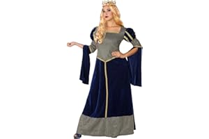 Atosa disfraz dama medieval mujer adulto azul real XL