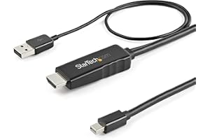 StarTech.com Cavo adattatore HDMI a Mini DisplayPort da 1 m, 4K 30Hz alimentato via USB, Convertiore attivo -Mac & Windows (HD2MDPMM1M)