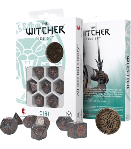 ZERONE Dés polyédriques 7-Die Dice, Polyhedral 7-Die Dice Long Time