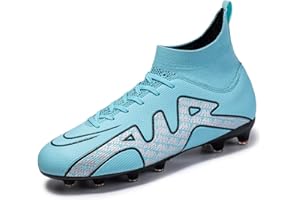 WEJIESS Youth Football Boots Outdoor Men's Football Boots Mens High Top Football Shoes Boys Turf Trainers Professional Football Athletic Shoes