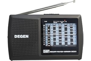 XHDATA Degen DE321 Radio Portátil Am FM SW Radio de Onda Corta Radio de Bolsillo Radio de Bolsillo Transistores Radio Portatil Pequeña Adecuado para Correr, Viajar, Acampar.