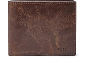Fossil Herren Derrick Leather Bifold Wallet 11,7 cm L x 2,5 cm B x 9,5 cm H