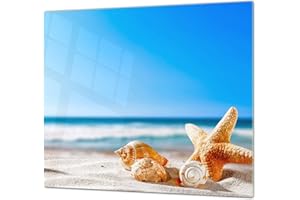 CONCEPT CRYSTAL Tagliere in VETRO temperato – Proteggi-piano di lavoro e spianatoia – Copri-piano cottura – pezzo UNICO (60x52cm) o DUE pezzi (30x52cm ognuno); 60D08