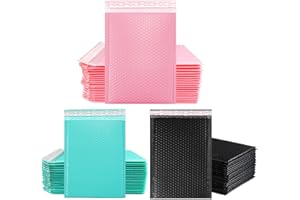 Goomp Bolsa de Burbujas,60 Piezas 3 Tamaños Sobres Acolchados Impermeables Autoadhesivos para Envío,Empaquetado