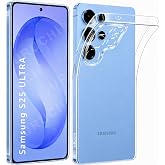 URUCHI Crystal Şeffaf Kılıf Samsung S25 Ultra i&ccedil;in, [Sararma &Ouml;nleyici] [Kamera Koruma] [Askeri Sınıf D&uuml;şme Testi] Şeffaf Şok 