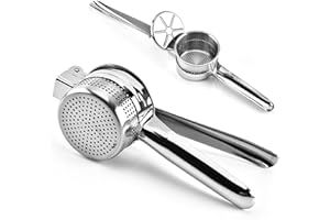 Gearmax 1 Pezzi Schiacciapatate per Patate,Schiacciapatate in Acciaio Inossidabile,per Purè di Patate, Frutta, Verdura e Alimenti per Bambini, di Alta qualità, di Grande Cpacità, Spremiagrumi