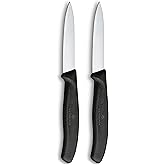 Victorinox Swiss Classic Peeling and Vegetable Knife Set, 2-piece, Extra-Sharp Straight Edge for Precise Cuts, 8 cm, Stainles