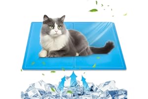 WENGX Cat Cooling Mat,Pet Rabbit Puppy Self Cooling Mat,Non-Toxic Gel Ice Pads for Dogs Cats,Scratch-resistant Pet Cool Mat,Double-Sided Use (30 * 40cm)