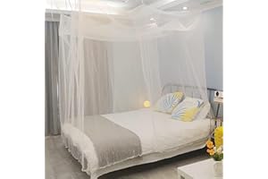 Moskitonetz HAMON Polyester Betthimmelvorhänge rechteckiger Netzvorhang 360° Effektives stößt Mücken für Outdoor Garten Bettwäsche Camping 200 * 180 * 200cm Without Frame