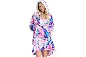 Winthome Light and Soft Blanket Hoodie for Women Men Adults Teens, Oversized Fleece Hoodie, One Size Fits All