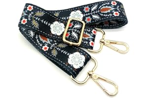 KERIOCUSI Correa de Hombro Ajustable para Mujer, Correa de Reemplazo Bolso Colorida para Mujer con Hebilla de Oro Correa Ancha para Bolso para Piel, Camara, Monedero, Guitarra, Cruzados Accesorios, 12