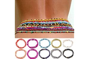 Sethain Moda Rosario Cintura Cadena africano Vientre Talón Cadena del cuerpo playa 10 piezas Cintura Joyas El verano Accesorios para el cuerpo para mujeres Perdida de peso