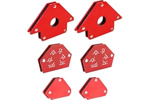 XUBX Magnes Spawalniczy, 6 szt Uchwytów Spawalniczych, Magnesy Spawalnicze, Zaciski do Lutowania, Kąt Spawania, Magnetyczny Akcesoria do Spawania, Magnetycznych Kątowników, 45°, 90°, 135°