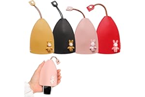 seOSTO Car Key Case for Men Women Car Key Holder Pull Type Key Bag PU Car Key Wallets Housekeeper, Cute Creative Pull Out Key Sleeve, 4 PCS