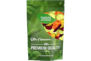 NATURA D'ORIENTE NATURA D’ORIENTE Verdure Chips Croccanti – Mix di Ortaggi Essiccati con Sale – Snack Vegetale Senza Coloranti (100g)