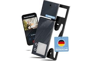 DOORLINE® Video Doorbell with Camera Wireless [Compatible with Fritz!Box + App Control] Anthracite, Made in Germany, Intercom with Door Opener, Video Doorbell Wireless, Door Intercom System