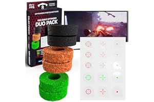 ProFPS Manette PS5 / Manette PS4 Accessoire Gaming - Pack Duo de 15x Autocollants Crosshair & 6X Anneaux de Précision - Accessoire PS5 pour Assistance de Visée - Accessoires PS4 & Playstation 5