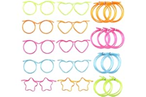 BANTI Strohhalme Plastik Party Brillen Strohhalm Trinkbrille Strohhlambrille 10 Stück Funny Straw Glasses Wiederverwendbare Strohhalm Brille zum Trinken Trinkhalmbrille für Kinder Party Gadgets Zubehör
