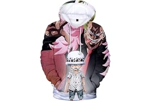 YIMIAO Unisex 3D Drucken One Piece Pullover Manga Anime Outwear Herren Jungen Hoodie Luffy Ace Kapuzenpullover