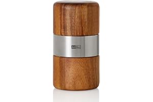 AdHoc PM70 Muskatmühle Muskato | Innovative Holzmühle für edle Muskatnüsse mit PreciseCutDuo Edelstahlklinge | Aromaschutz, Dosierhilfe und ergonomisches Design für perfektes Mahlergebnis