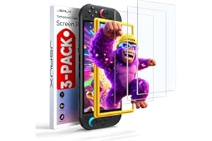 JSAUX 3-Pack Protective Glass for Nintendo Switch 2 (2025), Easy Installation with Mounting Frame, Ultra HD Screen Protector with 9H Hardness, Scratch Resistant, Full Screen Cover