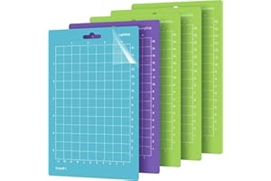 YADODO Tapis de Découpe pour Cricut Joy Machine Paquet de 5 Court Tapis de Coupe Adhésifs de Rechange pour Cricut Joy (5 Mats Multicolour - 11,4cmx16,5cm Variety Grip for Cricut Joy) Tapis de Decoupe