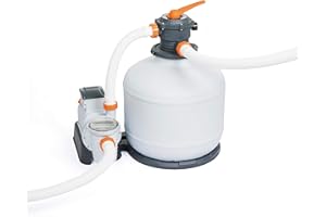 Bestway Flowclear™ Sandfilteranlage mit Zeitschaltuhr, 11,355 l/h, Kunststoff, Grau