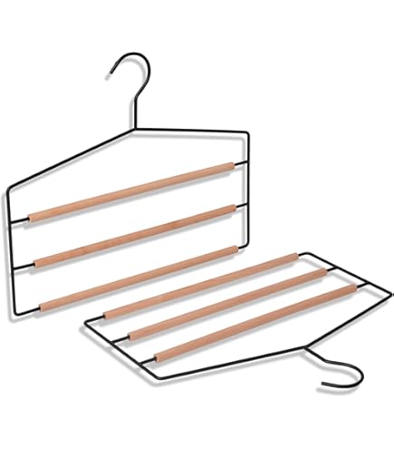 Gruccia Portapantaloni Wenko Per 4 Paia - Rivestimento Antiscivolo, Design Sottile, Cromato Argento/Blu - Foto 3