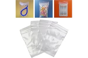 GRUPO DARIK Pack de 500 Bolsas de Plástico Transparentes 6x8 cm con Cierre Zip|Bolsas Zip Lock Pequeñas, Prácticas y Resistentes|Pack de Bolsitas Pequeñas cierre hermetico (6x8 cm, 500, unidad)