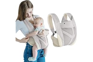 SERAPHY Marsupio Neonato Ergonomico 0-36 Mesi, Marsupio Bambino Marsupio Porta Bebe Traspirante Regolabile, con Seduta Morbida, Ideale Neonati e Bambini da 3-20KG Grigio