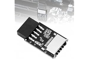 HALOULENI Motherboard USB 2.0 Front Panel Header USB 2.0 Internal Header (9-Pin) to USB 3.1/3.2 Type-C (20-Pin) Extend USB Type E Ports to PC Front Panel USBs Ports