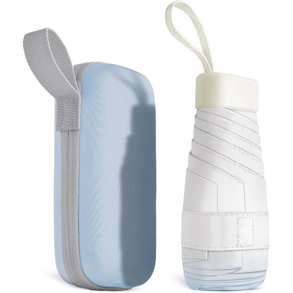 LILAC Ombrello Da Viaggio Mini Pieghevole – Protezione UV 50+ E Pioggia – Leggero 220g Con Custodia E Moschettone – Per Uomo, Donna E Bambini