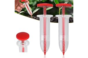 BESTYIJO 2Pcs Samen-Dosierstift zur exakten Werkzeug Pflanzen Aussaat, Saatgutspender für den Garten Pflanzmaschine, Mini-Seedmaster-Aussaat-Sämaschine, manuelles Pflanzgefäß, Gartenblumen-Pflanzensämaschine