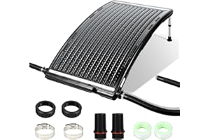 Herrselsam Sonnenkollektor Poolheizung, 110x69x14cm Solarheizung Maximaler Durchfluss 10000 L/h, Pool Heizungen Solaranlage für Warmwasser, Gartendusche, Pool