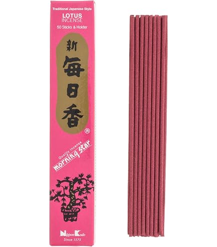 Nippon Kodo Japanische Vanille Räucherstäbchen – 50 Stäbchen Mit Halter, 25 Min. Brenndauer