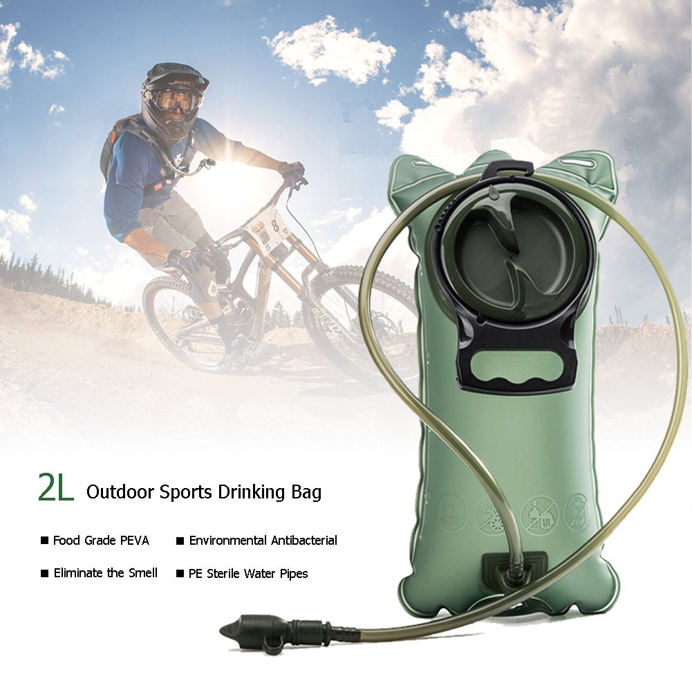 eruw 2L Hydration Bladder Bags Drinking Water Reservoir Pack System, Leakproof Backpack Water