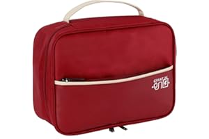 CRSUSUKJ Kabel Organizer Tasche,Organizer Tasche,Elektronische Tasche Organizer universal travel Kabel elektronik Zubehör Tasche Reise Organizer Case für Kabel, Maus, Powerbank (Claret)