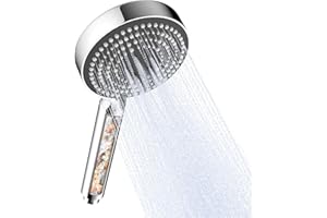OFFO Hard Water Filter Shower Head with 20 Stage Filter, High Pressure Water Saving Shower Head with 6 Spray Modes, Handheld Showerhead for Remove Chlorine Reduces Dry Skin Improve Hair, Grey