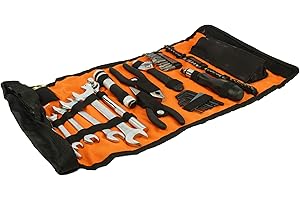 BLACK+DECKER Kit de Herramientas para Automóviles 71 Piezas, Incluye Linterna, Organizador Enrollable, Herramientas Manuales y de Bricolaje, Fácil Almacenaje - A7144