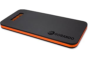 GORANDO® Premium Kniekissen |orange| Kniebrett | Knieunterlage - Ideal für die Arbeit in Werkstatt, Haus, Garten | Knieschoner, Knie-Matte, Sitz-Unterlage…