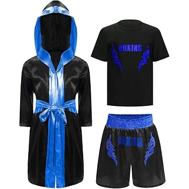 Ensemble De Boxe Enfant RUNQHUI - T-shirt Et Short Pour Garçons Et Filles - Muay Thai, MMA, Kickboxing