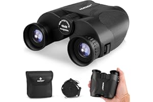 HUTACT 12x25 Binoculars for Adults & Kids, Portable Size and Waterproof, Low Light Night Vision with Binoculars for Bird Watching, Camping, Hiking, Outdoor Sports