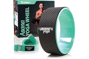 URBNFit Yoga Wheel - Stationary Prop to Assist Stretching, Flexibility, Backbends & Inversions – Yoga Wheels to Help Release Tension - Home Gym Equipment & Accessories w/ Bonus PDF Workout Guide