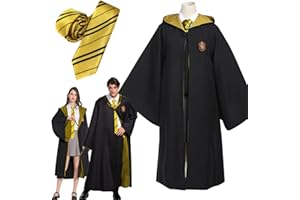 WGVSVLK Magier Robe unisex, Umhang für Gryffindor, Umhang für Slytherins, Umhang für Ravenclaw, Umhang für Hufflepuff, Zaubererrobe für Erwachsene